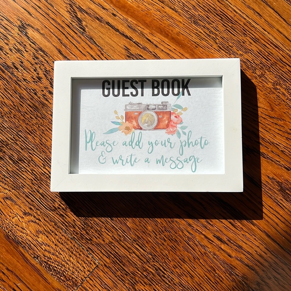 Guest book photo frame